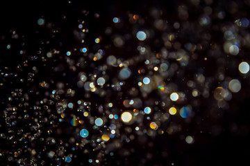 Luxurious Black bokeh texture on black