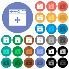 Sticker - Browser drag and drop round flat multi colored icons