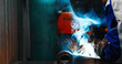 © NDABCREATIVITY - Metal cutting with acetylene torch in industry