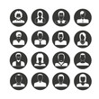© bigpa - people avatar icon set in circle buttons