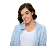 © Pixel-Shot - Portrait of beautiful young woman on white background