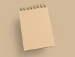 Open blank cardboard notepad