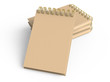 Cardboard notepads pile