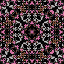 Seamless Abstract Pattern Kaleidoscopic Mosaic Ornamental