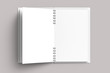 Open blank notebook mockup