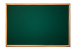 © pookpiik - Empty green chalkboard or school board background and texture with wood frame, education and back to school concept.
