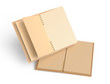 Blank open kraft paper notebooks