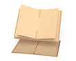 Blank open kraft paper notebooks