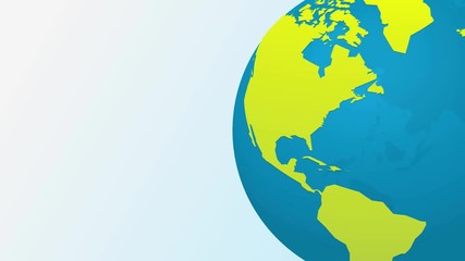 Wall Mural - earth animation abstract eco motion background