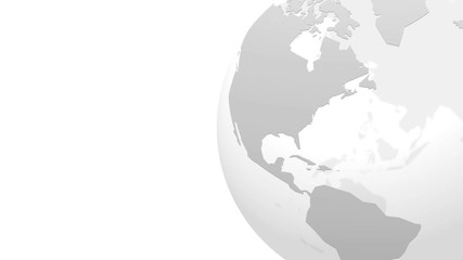 Wall Mural - spinning silver earth globe loop animation