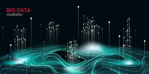 Wall Mural - futuristic abstraction. big data visualization.