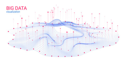 Wall Mural - futuristic abstraction. big data visualization.