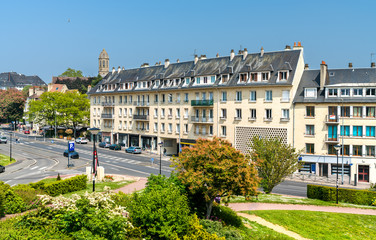 Typical french buildings in Caen, Normandy