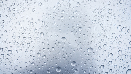 Canvas Print - Rain drops on metal surfaces