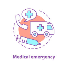 Wall Mural - Medical emergency concept icon