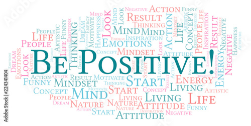 Be Positive! word cloud, made with text only. - Buy this stock ...