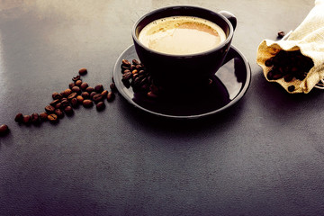 Coffee, with coffee beans