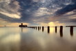 Long exposure of old pier in Poland