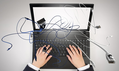 Poster - Wire Internet connection