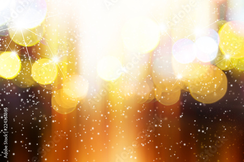 Fotografía Abstract blurred light with snow background