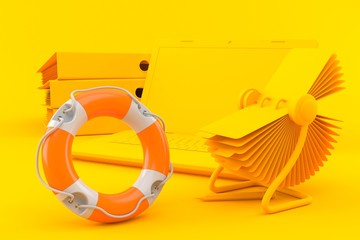 Sticker - Office background with life buoy