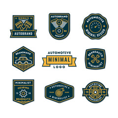 Sticker - Set of minimal auto logo or Icon in premium quality