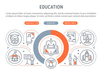 Wall Mural - Vector Illustration of Education.