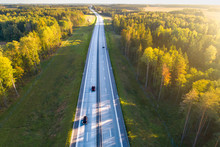 Transportation. Highway Aerial View