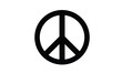 Peace symbol black graphic illustration