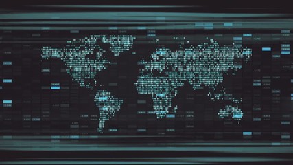 Wall Mural - animated digital world