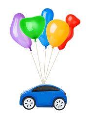 Sticker - Air balloons and car