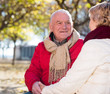 © JackF - Mature couple talking in park