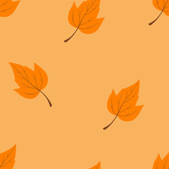 Wall Mural - Seamless background with autumn leaves. Background with leaves.