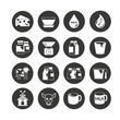 © bigpa - milk product and farm icon in circle buttons