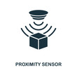 Proximity Sensor icon. Monochrome style design from sensors icon collection. UI and UX. Pixel perfect proximity sensor icon. For web design, apps, software, print usage.
