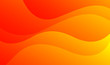 Orange waves background vector. Fluid gradient shapes composition. Futuristic design posters. Trendy.