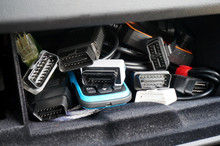 Bunch of OBD2 car scanners and diagnostic interfaces 