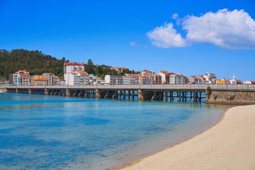 La Toja Toxa island bridge in Pontevedra of Galicia