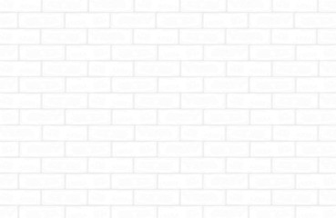 White brick wall pattern and texture for background. Vector.