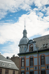 Wall Mural - low angle view of building with spire, Hamar, Hedmark, Norway