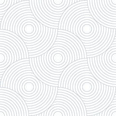 Poster - Abstract retro pattern of geometric shapes. Neutral  mosaic backdrop. Geometric wave of circles  background, vector