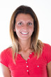 © OceanProd - Portrait Of A Young Woman in red shirt On White Background
