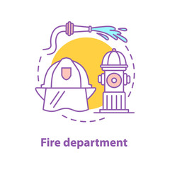 Poster - Fire department concept icon