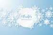 © Duanpry - Hello Winter design background. Origami snowfall. Vector Illustration.