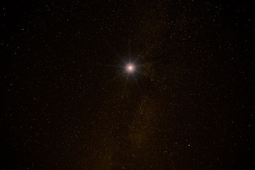 milky way stars photographed with wide lens and camera.