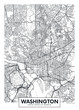 City map Washington, travel vector poster design