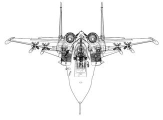 Wall Mural - Fighter plane concept