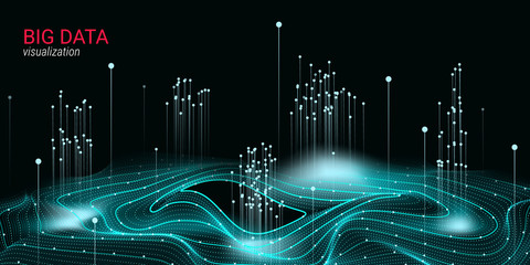 Wall Mural - futuristic abstraction. big data visualization.