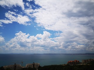 Wall Mural - beach beauty in Nature blue cloud - sky day horizon over water idyllic no people non-urban scene outdoors