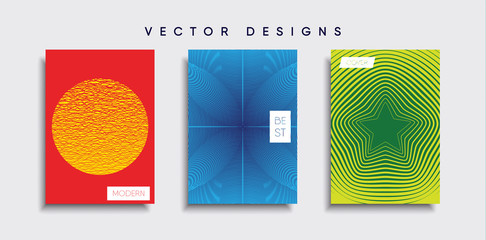 Vector cover designs. Future Poster template. Smartphone modern background set.